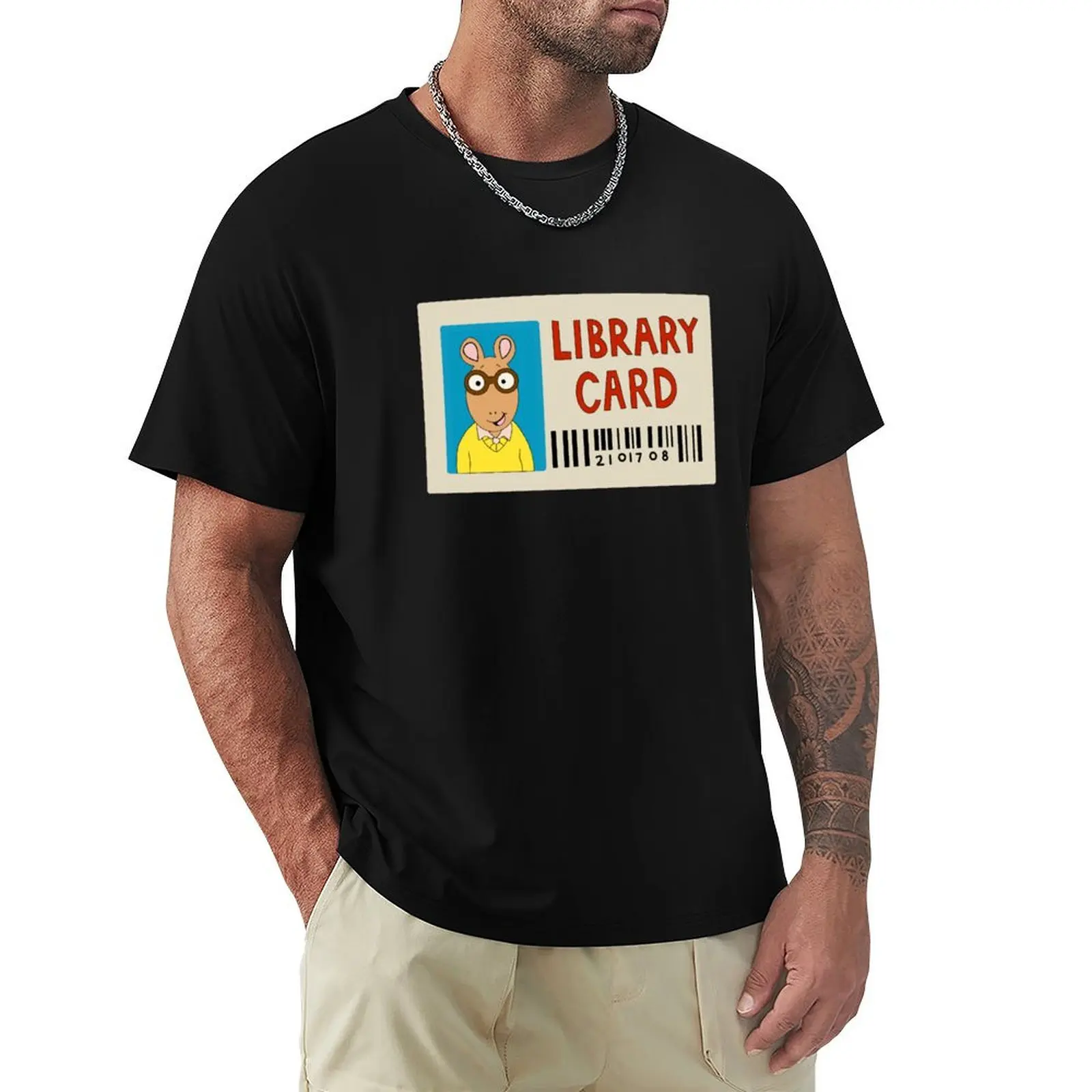 

Arthur Library Card T-Shirt Anti-Fade Casual Tee Shirt