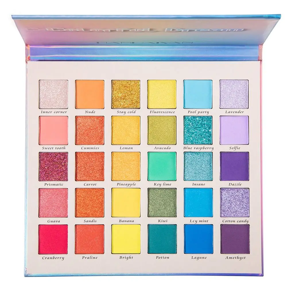 Schönheit bunte Lidschatten Palette Make-up Glitter 30 Farben Lidschatten Perl glanz Kunst Lidschatten Kosmetik Mädchen