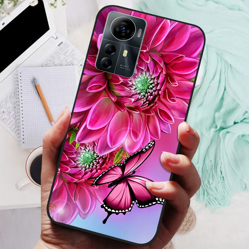 For ZTE Blade V41 Smart Case A7050 Silicone Soft Lions Cat Black Bumper Funda Coque for ZTE V41 Smart Protective Bag V41Smart