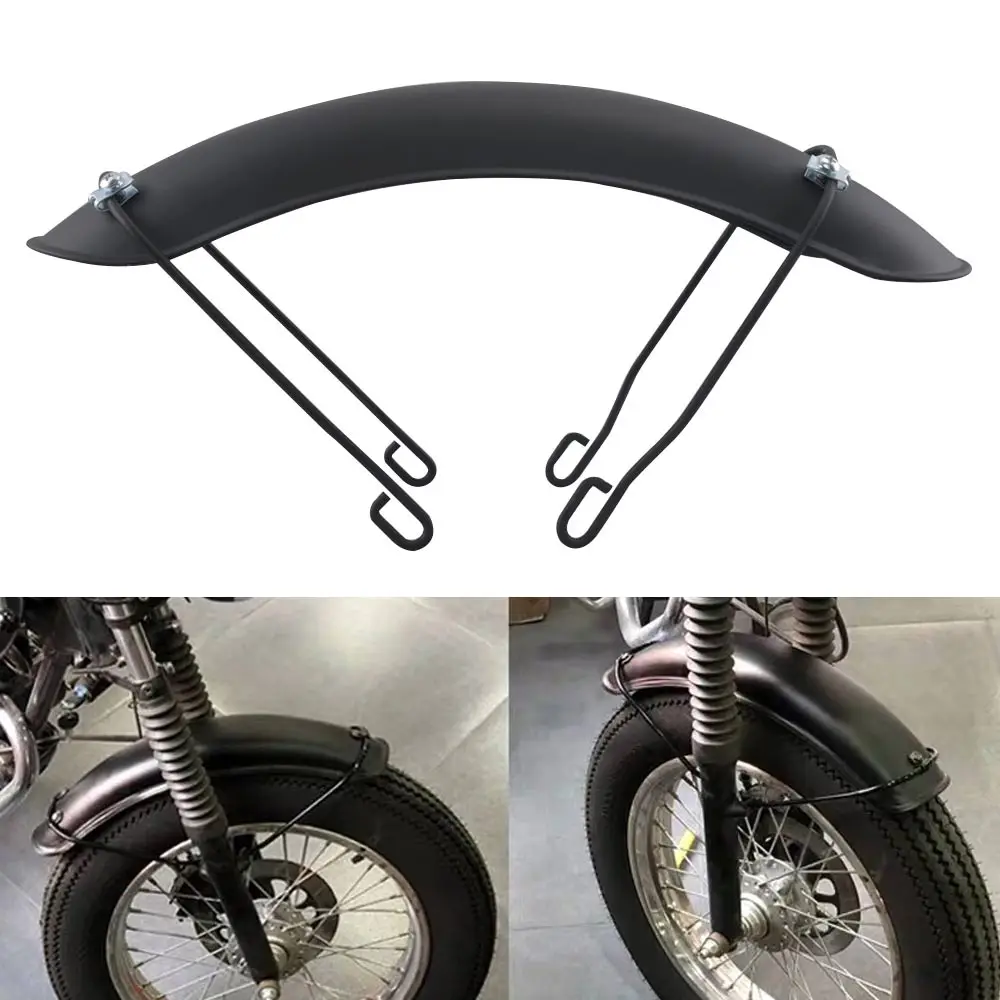 

Universal Black Motorcycle Front Fender Cover Protector For Harley Honda Yamaha Suzuki Bobber CG125 Cafe Racer Moto Mudguard