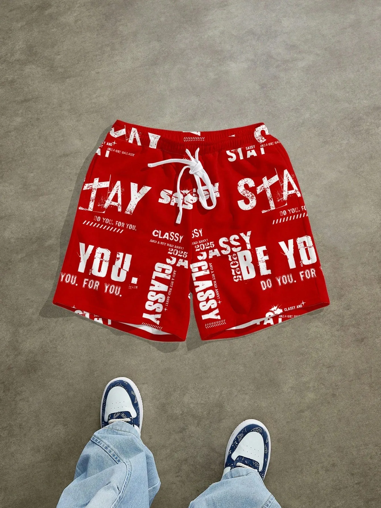 2026 Summer New Style Men's Shorts with 3D Letter Pattern Print Street Casual Fashion Comfortable and Breathable