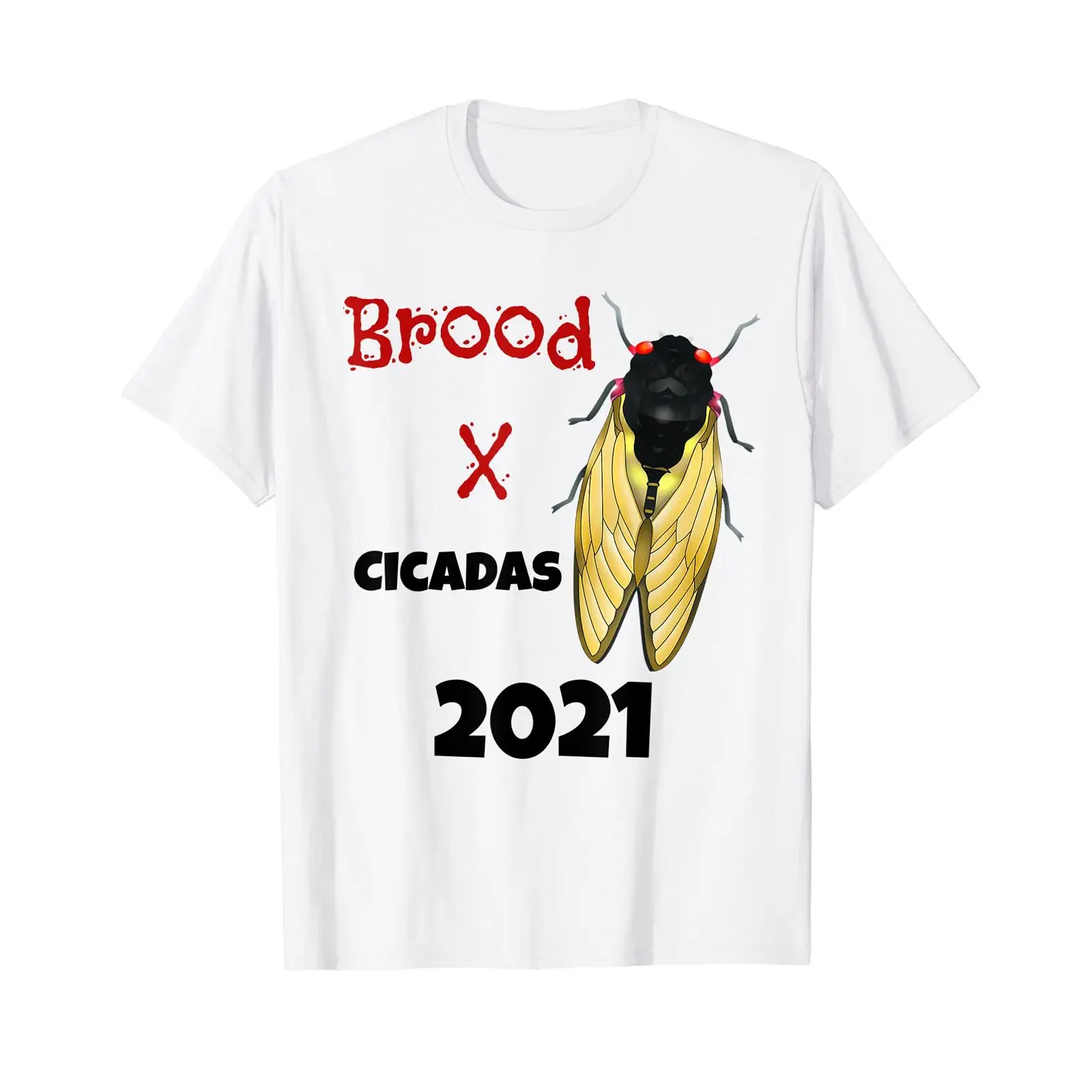 Brood X Cicada 2021 Commemorative T Shirt vintage Washed designer clothes homme graphic Top For Everyday Wear Versatile