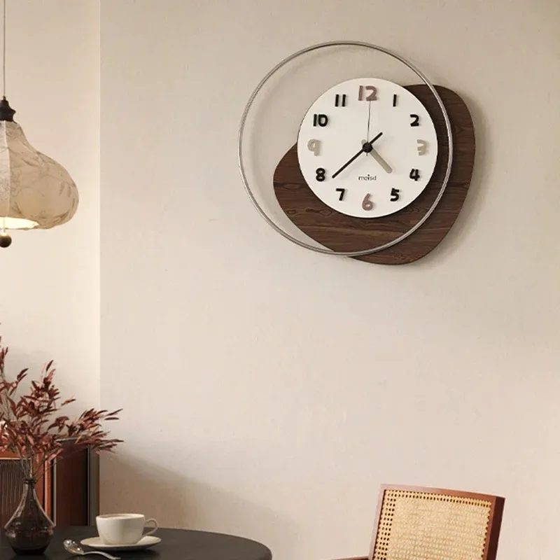 Kit pequenos relógios transparentes design de luz display nórdico sala estar relógio parede estética moderna reloj de pared decoração da parede