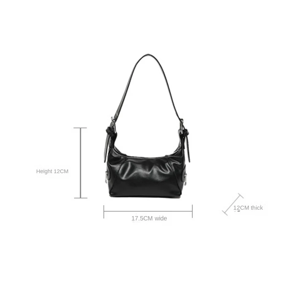 Trendy Saddle Bag 2024 Retro Casual Underarm Bag Large Capacity Handbag Party