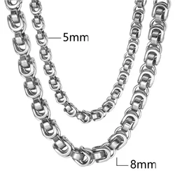 Chain Necklaces Mens Stainless Steel Hip Hop Necklace Jewelry for Neck Long Choker Gifts for Male Accessories Wholesale