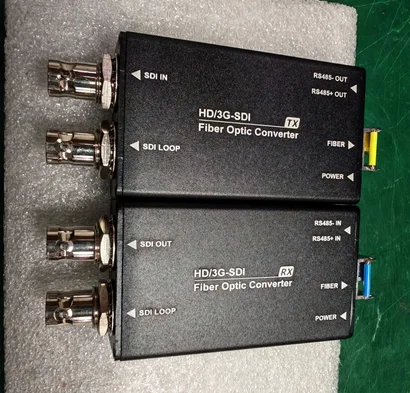 Mini 3G-SDI Video Input RS485 LC 20km Fiber Optic Converter Extender Transmitter Receiver for Long Distance Signal Transmission