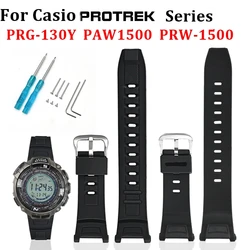 For Casio Watch PRG-130Y PAW1500 PRW-1500 Strap Resin Watchband PROTREK Wristband Accessory Waterproof Bracelet With Tool