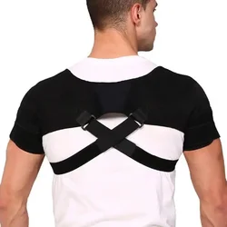 Double Shoulder Brace Adjustable Sports Shoulder Support Belt Back Pain Relief Double Bandage Elastic Compression Shoulder Strap