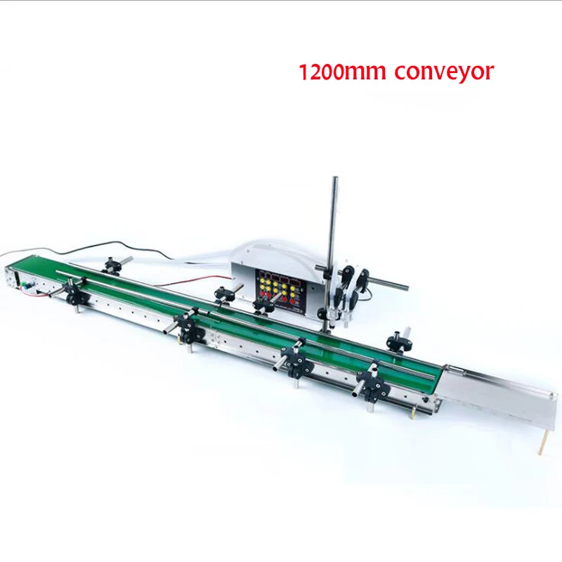 Dubbele mondstuk automatische watermelk vloeibare drankfles flacon vulmachine met 1200 mm transportband