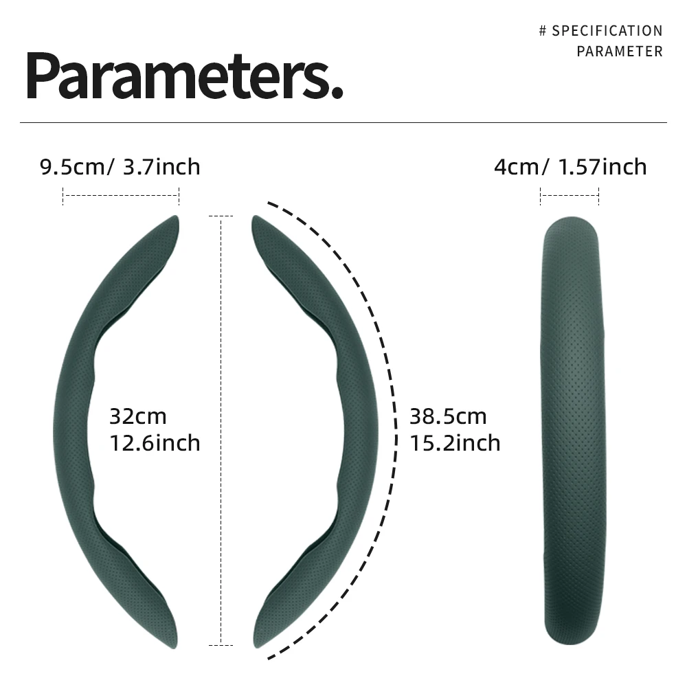 Suitable for Peugeot Breathable Holes Leather Steering Wheel Cover Segmented 206 208 3008 308 207 307 2008 508 5008 407 107 106
