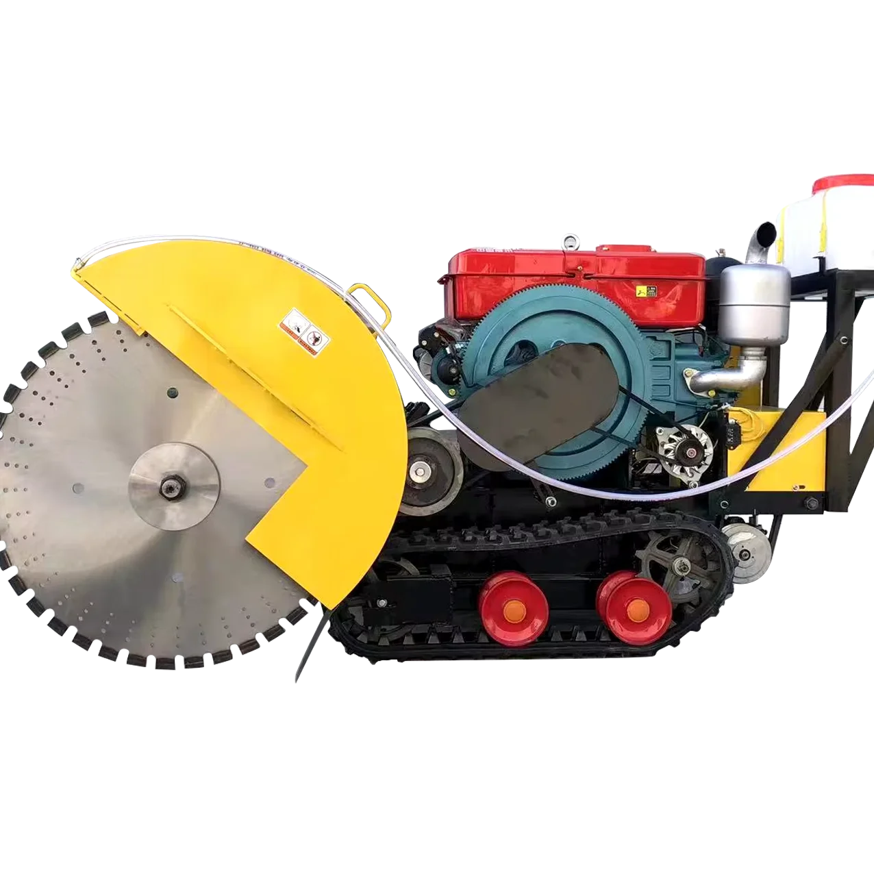 Diesel Walk-Behind Crawler Concrete Saw with Hydraulic Drive for Road Cutting