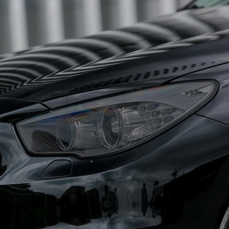 

2 Pcs Car Headlight Protective Film Smoked Black Tint Wrap Vinyl Transparent TPU Sticker For BMW 5 Series F07 GT 2010-2017