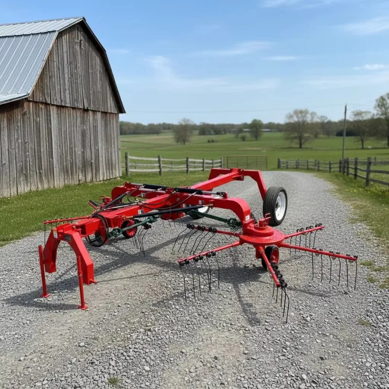 Customized High Efficiency 2.5m Width Tractor Mounted Farm Use Hay Rake By With 1 Year Shelf Life