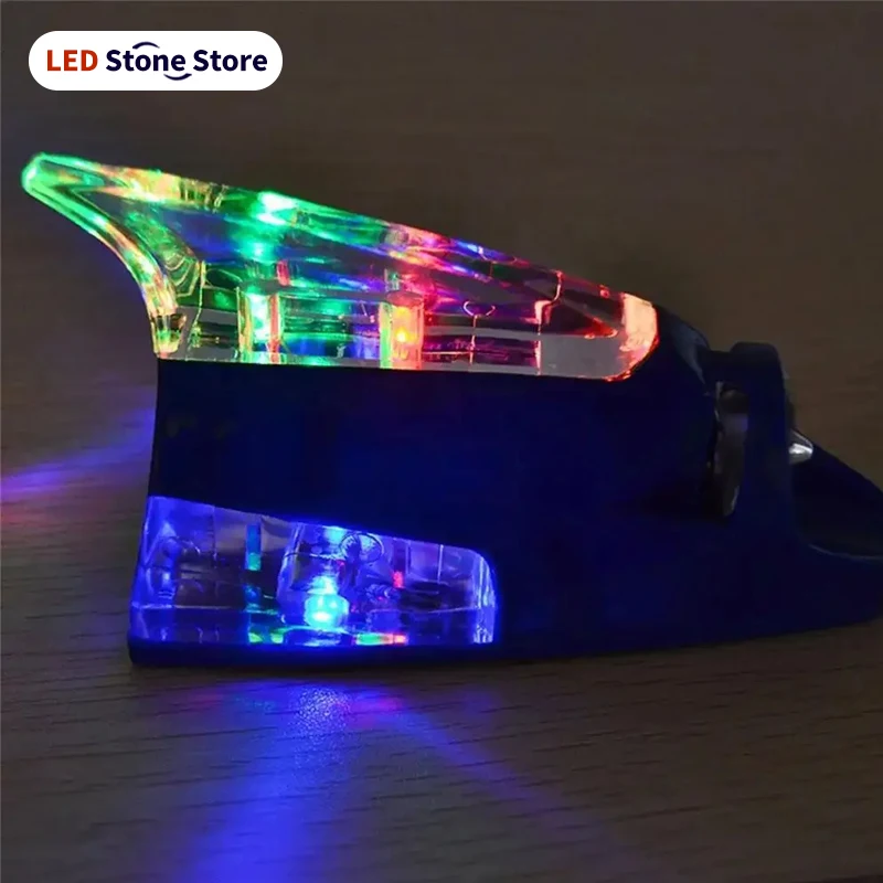 

Universal Car Roof Car Truck Wind Powered LED Light Roof Light Fin Auto Safe Warning Lamp Colorful Flash Wind Antenna Lamp U5Y4