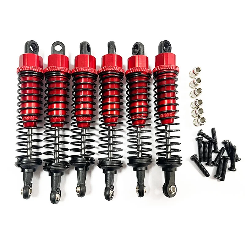 6Pcs Metal Oil Shock Absorber Damper for HOSIM XINLEHONG XLH 9125 9155 9156 1/10 1/12 RC Car Upgrade Parts Accessories,3