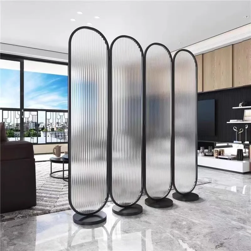 Changhong Glass Screen Movable Home Entrance Porch Cover Modern Restaurant Club Office Partition Decoration