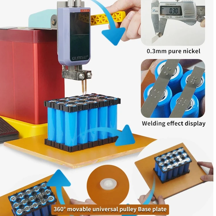 

801D Faraday Capacity Spot Welding machine 14500W Battery welder Spot Welder 0.2mm Pure Nickel welding 0.1-0.35mm 1800A