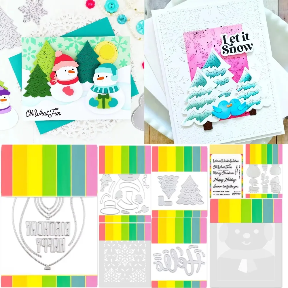 NEUE Metall-Stanzformen für Scrapbooking, Weihnachtsgeschenke, Schneemänner, Tagebuch-Dekoration, Schablone, Prägeschablone, Grußkarte, handgefertigt