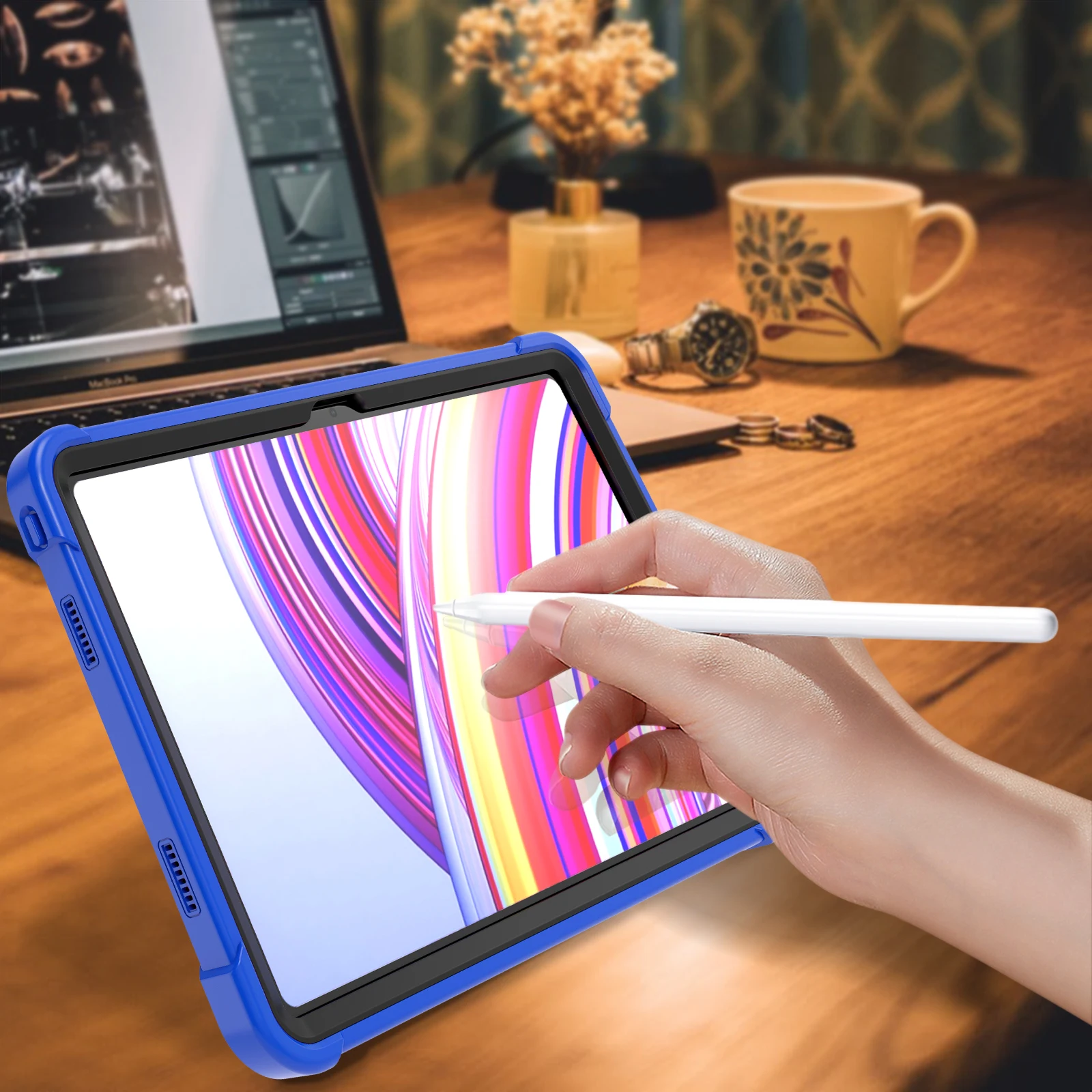 

Трехслойный гибридный чехол универсального назначения для Xiaomi Poco Pad M1 5G, Redmi Pad 2 Pro 5G 12.1 дюймов, противоскользящий, усиленный, с подставкой, ударопрочный.