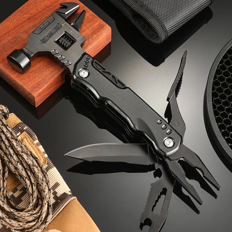 Multi Functional Wrench Tool Hammer Multi Tools Pocketknife Universal Multifunction Pliers Wrench Universal Multitool knife