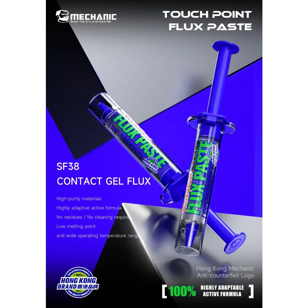 MECHANIC SF38 Nano Flux Paste For Electronics PCB IC Mobile Phone Chip CPU LED BGA Repairing Tracky High Performance Welding Too