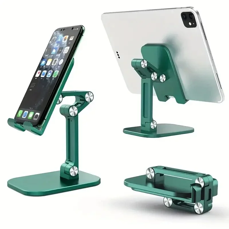 Three Sections Foldable Desk Mobile Phone Holder For iPhone iPad Tablet Flexible Table Desktop Adjustable Cell Smartphone Stand