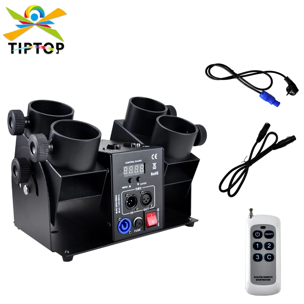 TIPTOP 4 Shoot Electrical Confetti Machine Remote DMX512 Control 5 Channels Support Individual Shooting LCD Display Good Quality