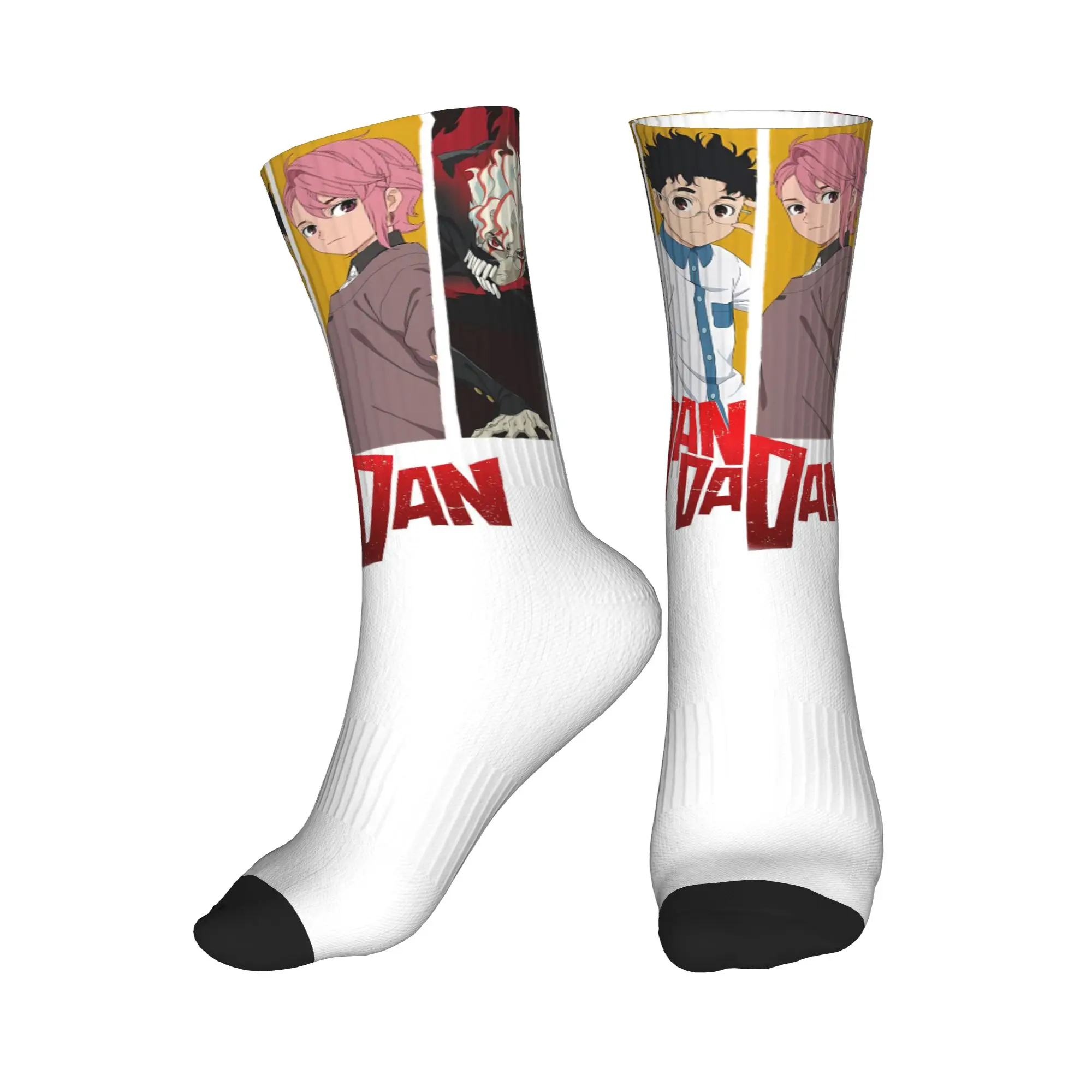 

All Seasons Anime Dandadan Turbo Granny Cat Sport Middle Tube Socks Sweat Absorbing Crew Socks Fashion Stockings for Men Women