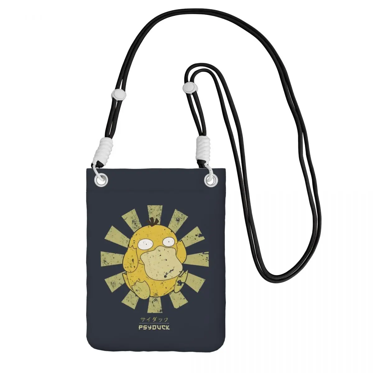 

Custom P-Psyducks Mobile Phone Bag for Women Men Cool Duck Animated Shoulder Crossbody Bag Key Bag Mini Shoulder Purse Wallet