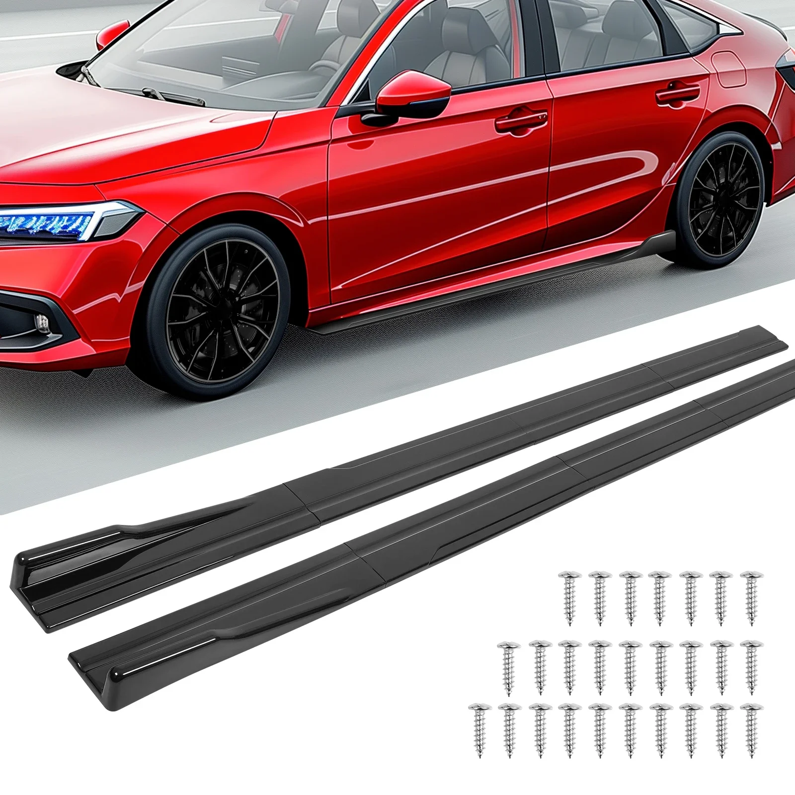 86,6" Spódnica boczna uniwersalna do BMW F10 serii 5 535i 528i M Sport 2011-2016 Zestaw przedłużający Fartuch Winglet Akcesoria samochodowe