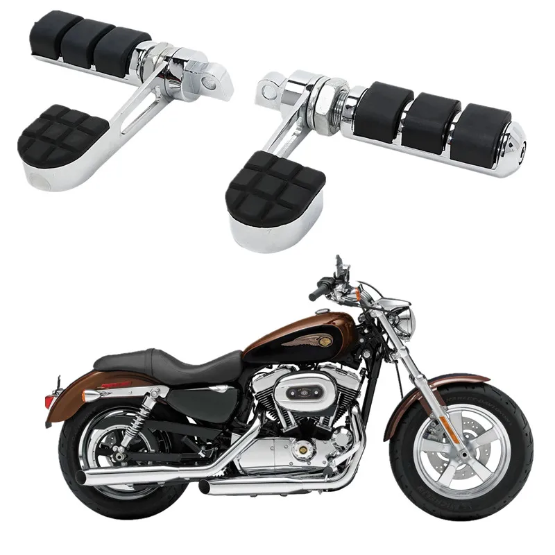 For Harley Sportster Softail FXR Motorcycle Acsessories Foot Pegs With Heel Rest