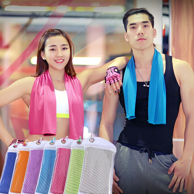 Summer Cooling Ice Towel Yoga Fitness Cold Feeling Towel Quick Dry Breathable Sports Ice Cooling Bandana