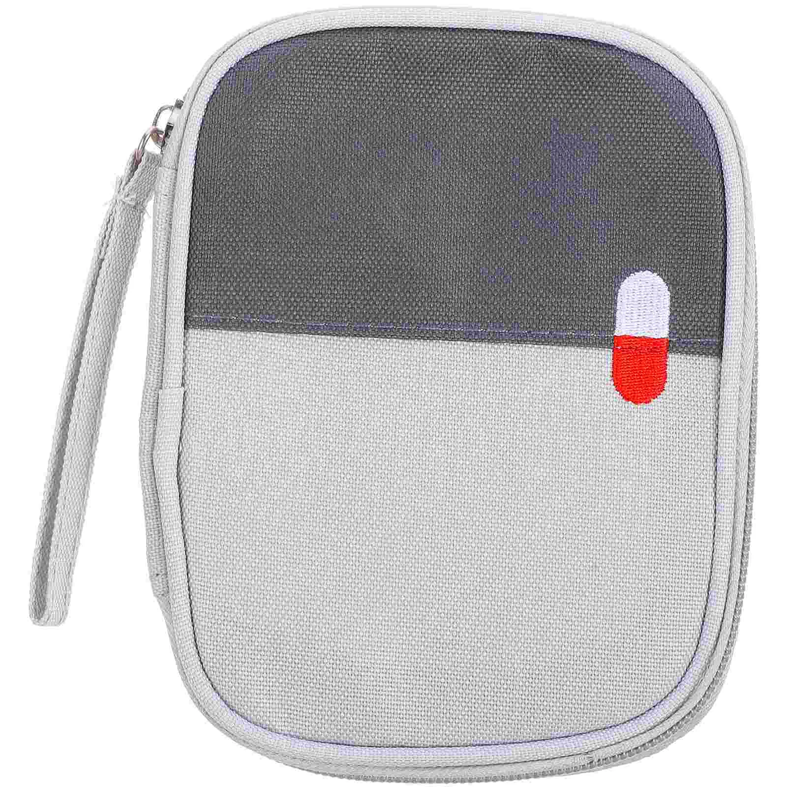 

Medical Bag Empty Mini Hiking Medicine Pouch Grey Pouches Travel