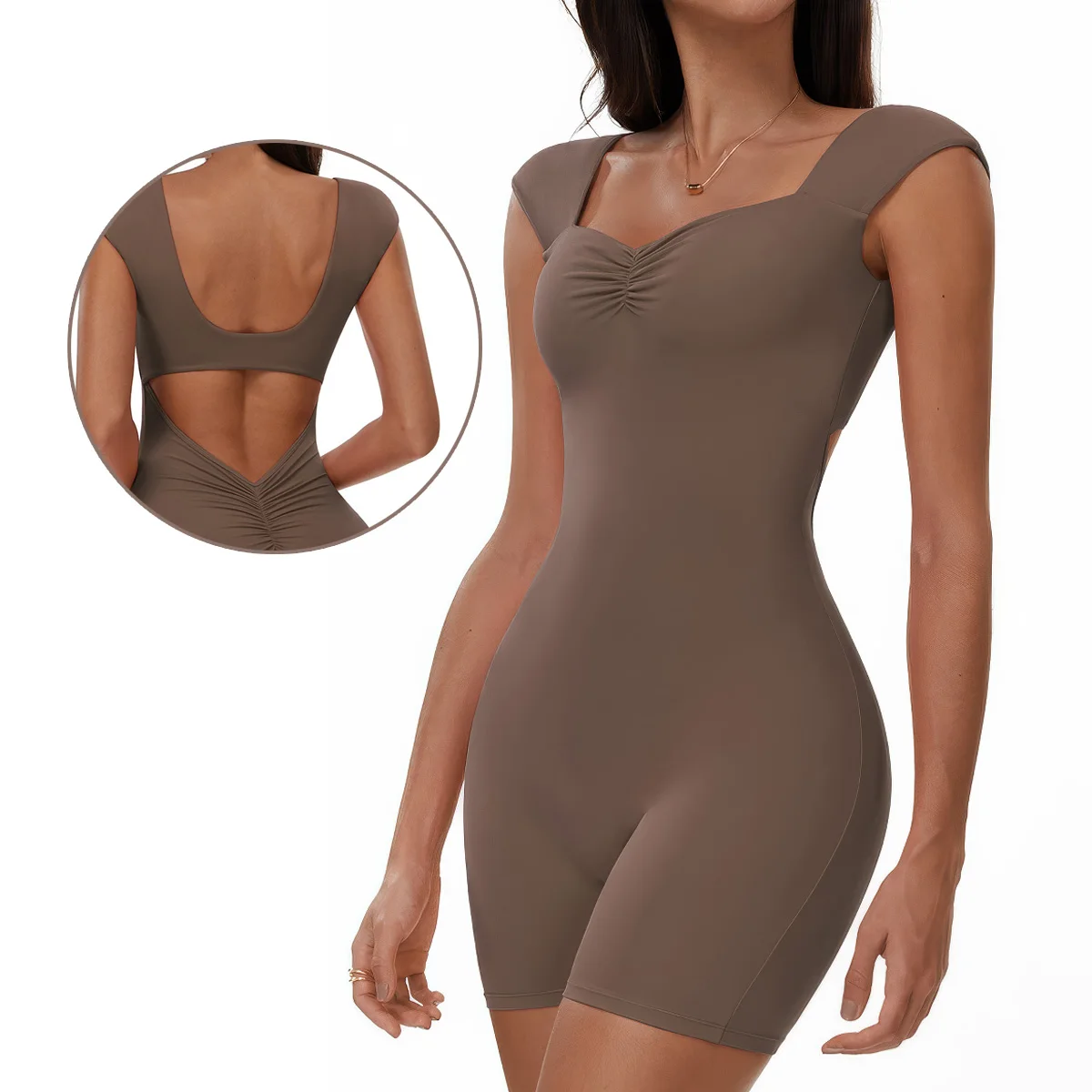 

Новый женский комбинезон для йоги, спортивный комплект для фитнеса, сексуальный комбинезон с подтяжкой бедер в тренажерном зале, короткий комбинезон для йоги, фитнеса, цельный полиэстер