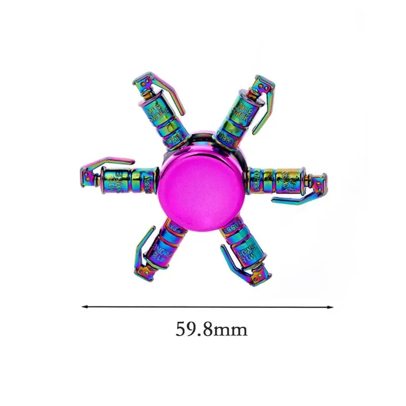 新しいカラフルなレインボー合金指先ジャイロ減圧創造性指スピナー手そわそわ小さなおもちゃ