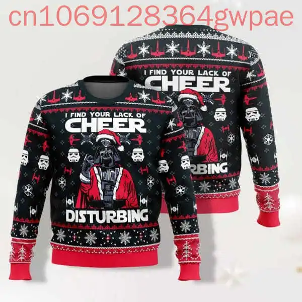 Disney Christmas Darth Vader Ugly Sweater Xmas Men Women Sweater I Find Your Lack Of Cheer Disturbing Sweater Movie