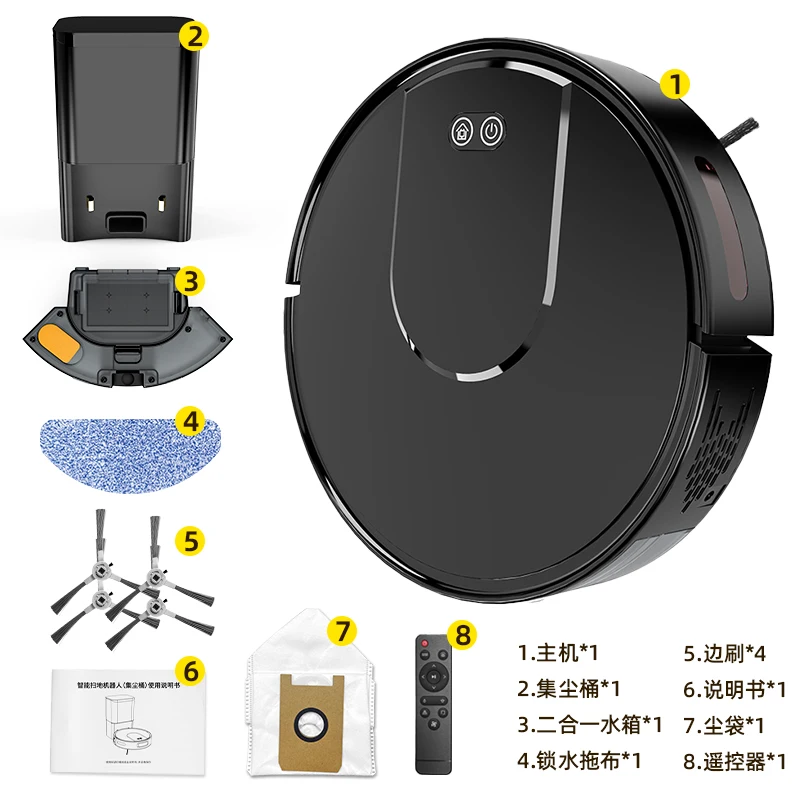 

Self-Emptying Base 3000Pa Robot Vacuum Cleaner With Mapping 60-Day Hands-free Cleaning App Control For Pet Hair & Carpet Floors