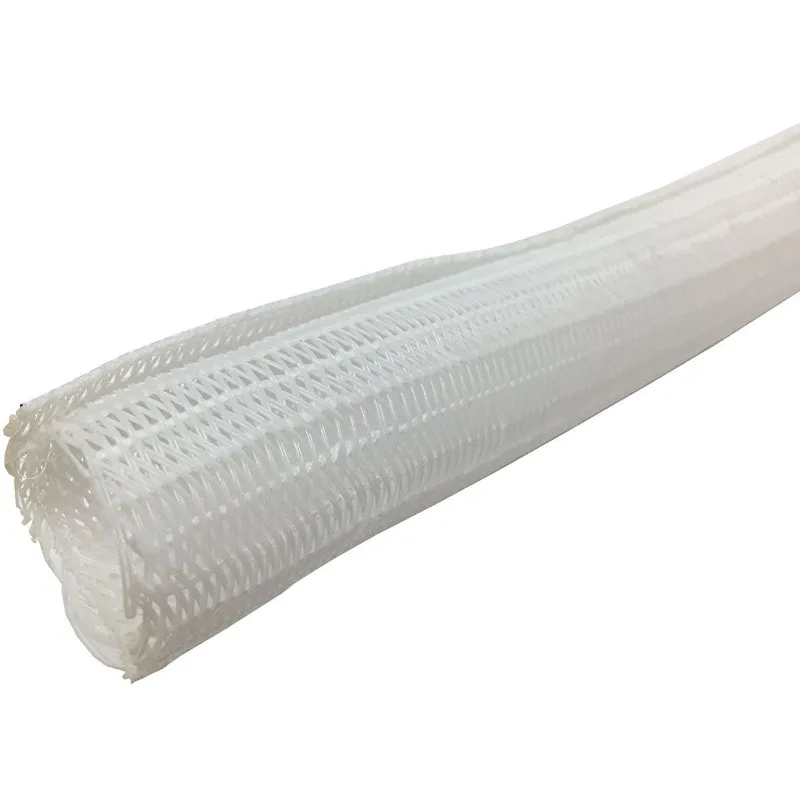 

2" Hook Self Closing Sleeve Braid Wrap Around Sleeving Cord Cover Cable Protector Wire Organizer - 250 Feet - White