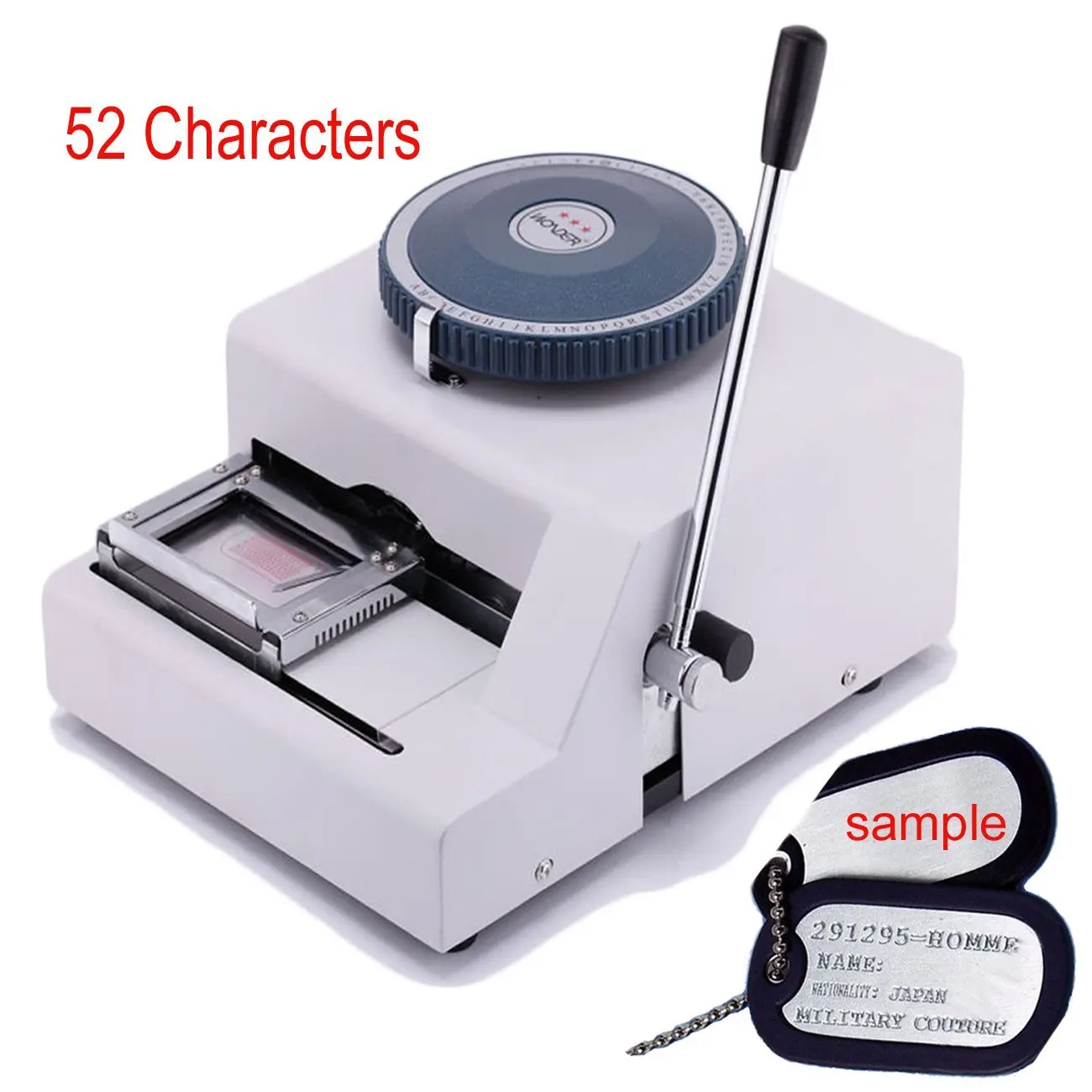 Manual Aluminium Plate Engraving Machine Military Plate Tag Metal Brass Plate Coding Machine Dog Tag Typewrite Embossing Machine