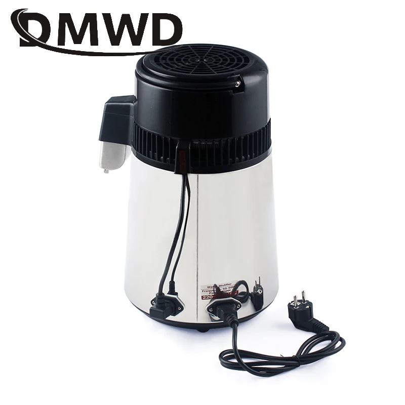 DMWD-Distillateur d\'eau pure 4L, appareil de distillation dentaire, filtre en acier inoxydable, supporter ficateur électrique, carafe 110V 220V