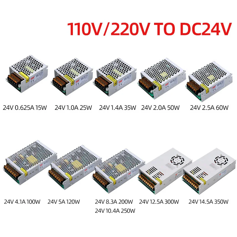 Imagem -03 - Transformador do Estabilizador da Tensão Fonte de Alimentação do Interruptor 5v 12v 24v 36v 48v 65v 15w800w ca a 110 v 220v cc