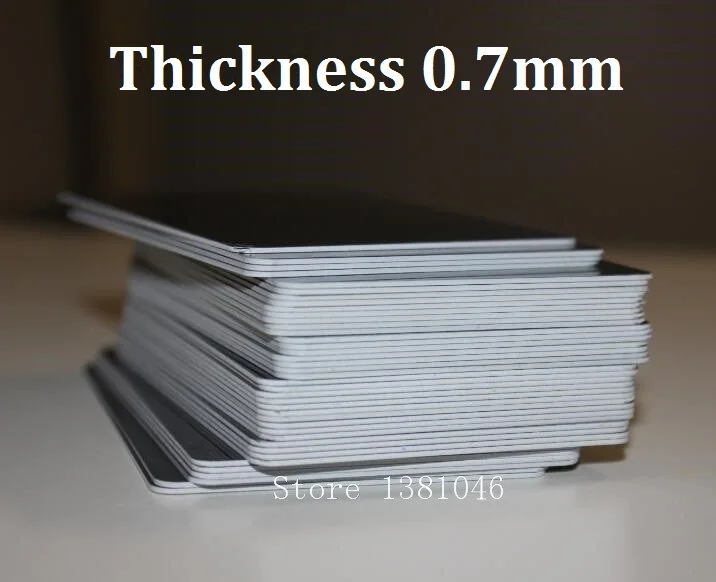 Black Acetate Blank Plastic PVC Business Cards Thickness 0.7mm Glossy Finish