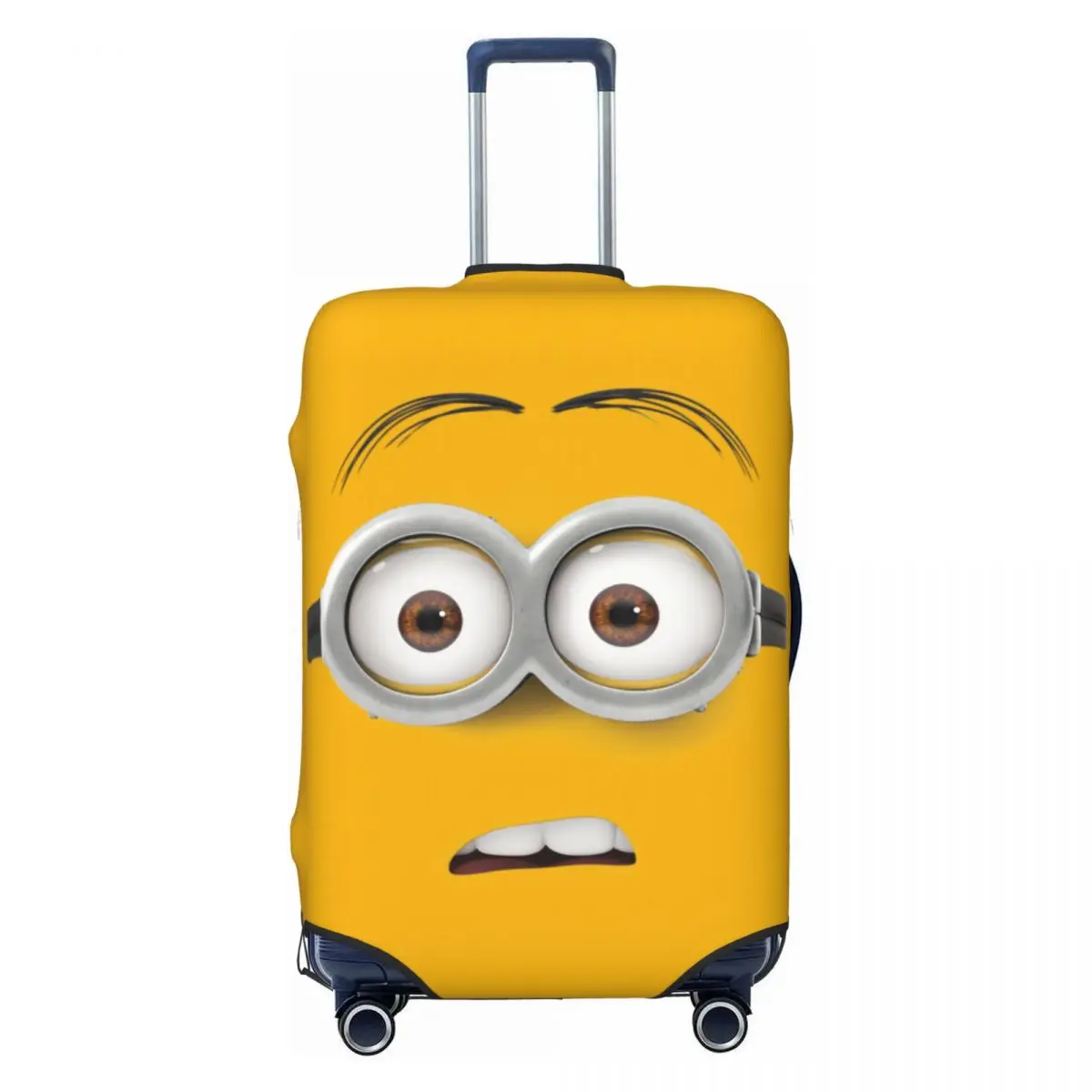 

Cute Minions Shocked Face Luggage Cover Protector Washable Travel Suitcase Covers