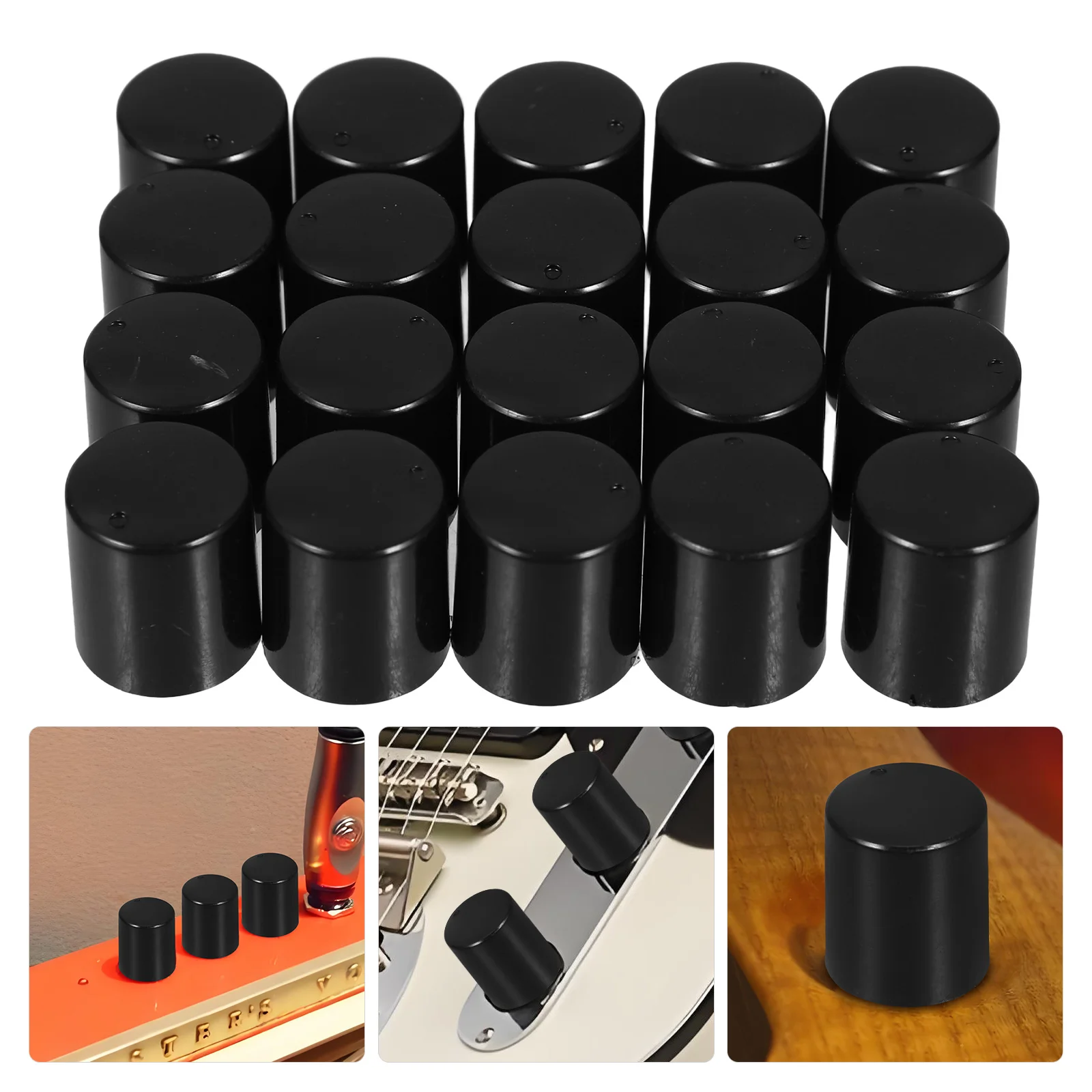 

20Pcs Amplifier Knob Replacement Rotary Control Knobs Adjustable Volume Control Suitable for Guitar Effect