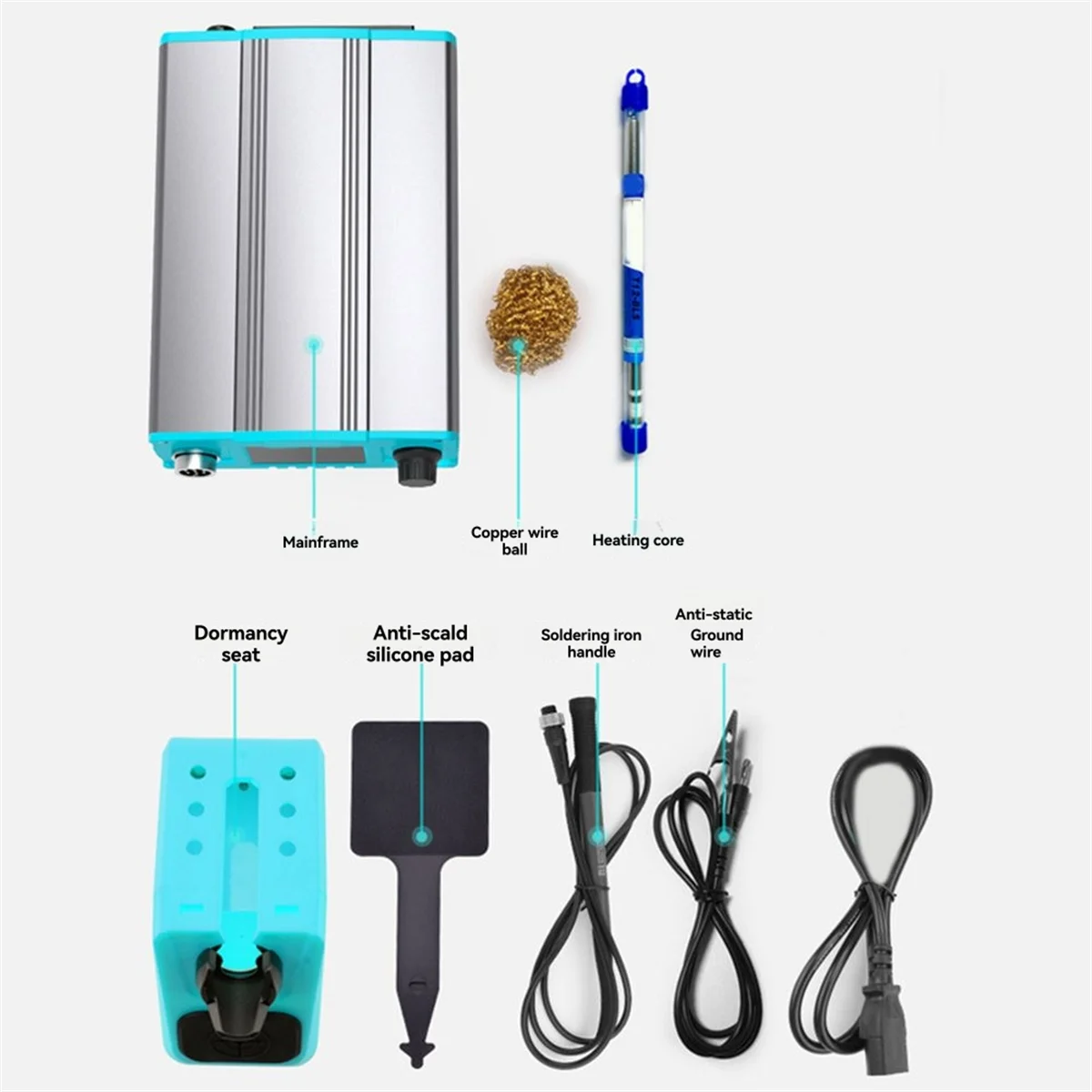 محطة لحام AT42 T12Pro LED أداة لحام دقيقة للتعديل الرقمي لحام وحدة المعالجة المركزية للوحة الأم مع طرف لحام (الاتحاد الأوروبي)