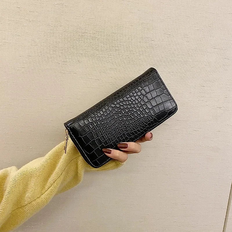 Cartera larga con asa Para Mujer, monedero de mano Para teléfono, tarjetero, novedad