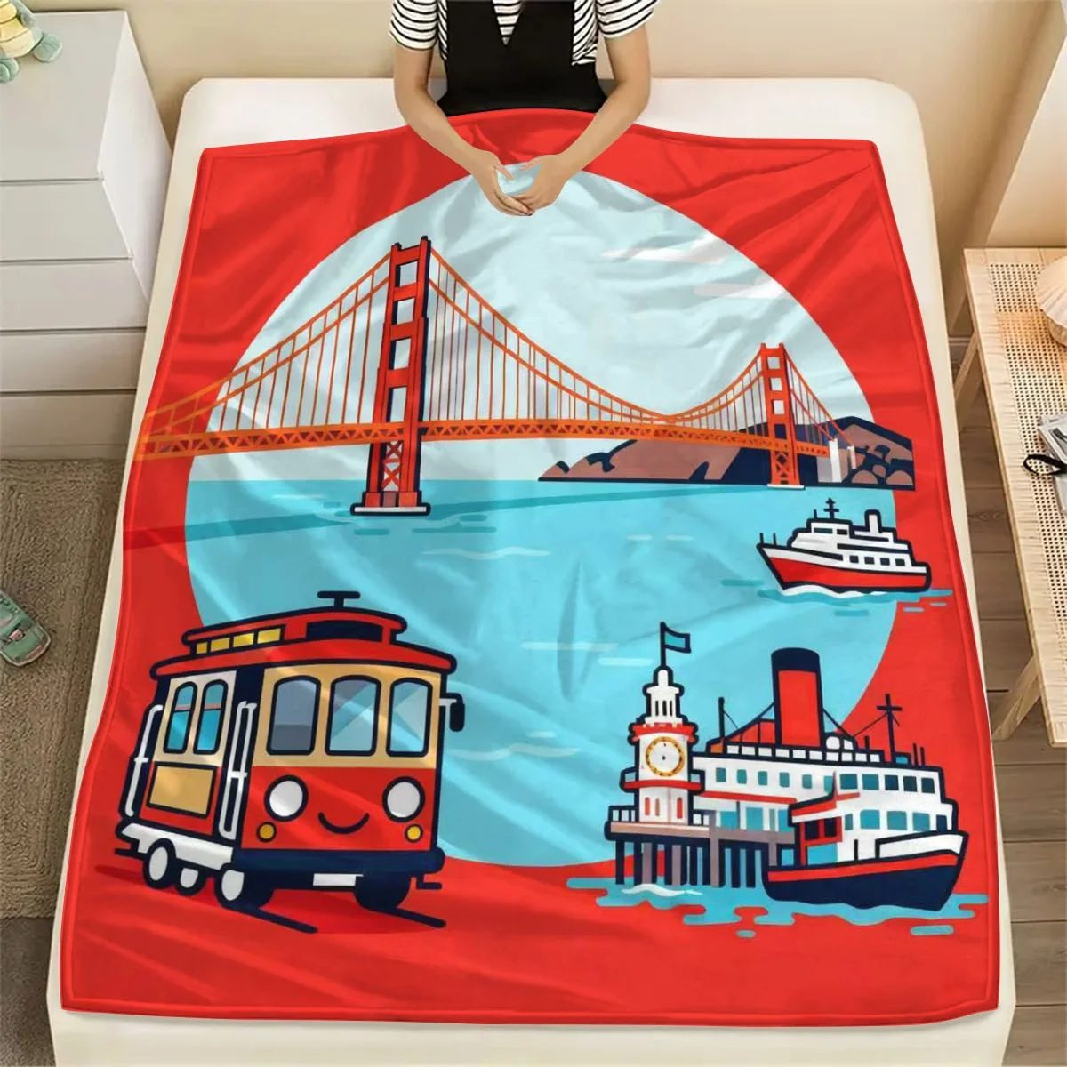 Personalisierte Fotodecke aus Flanell, Individuelle Winter-Plüschdecke, Dick, Weich, Warm und Gemütlich für Couch, Bett und Büro