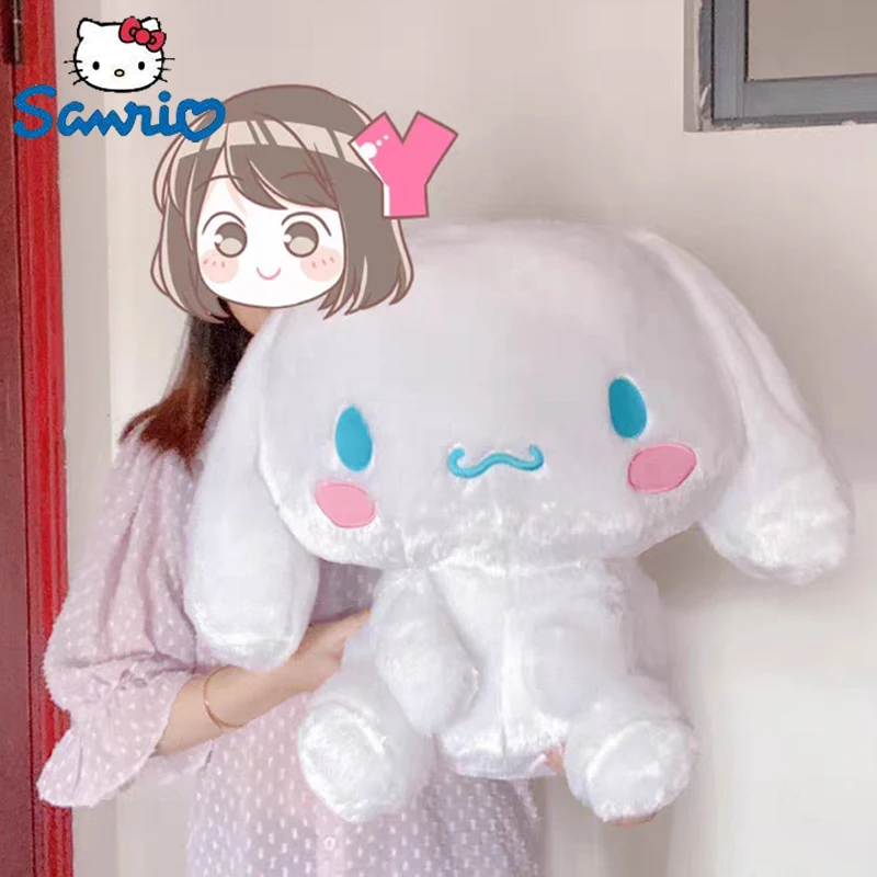 

100CM Big Size Sanrio Cartoon Cinnamoroll Anime Plush Toys Japanese Cute Big Eared Dog Sitting Dolls Pillow Kids Christmas Gift