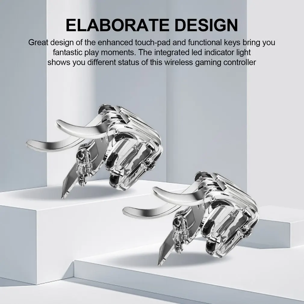 Metal Smartphone Mobile Gaming Trigger For PUBG Mobile Gamepad Fire Aim Button Sensitivity L1R1 Key Shooter Controller Triggers