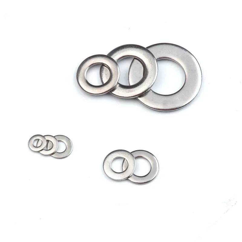 400PCS M2-M10 Edelstahl Washer Dichtung Set Flache Ring Dichtung Washer Kit Für Generatoren Maschinen Zubehör